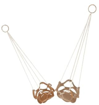 Kisangel Hängender Blumenkorb- 2 Stück Leder Wandbehang Pflanzenhalter Für Die Inneneinrichtung