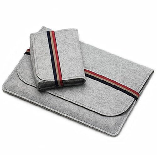 Custodia protettiva sottile in feltro per computer portatile+accessori, compatibile con Apple MacBook da 14, 14,4, 14,4, 14,4, 14,4, Asus, Dell, HP, Microsoft, Notebook (grigio chiaro, 14)