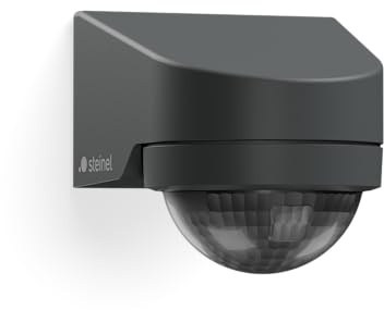 Steinel MD IR N130 Anthrazit – Intelligenter Infrarot-Bewegungsmelder mit 130° Erfassung | Patentierte Eagle Eye Technologie | Bluetooth Mesh & App-Steuerung | Ideal für Hauseingänge & Fassaden