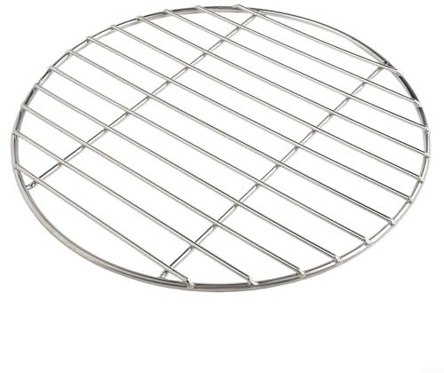 Rundes Edelstahl-Grillgitter, für Outdoor-Camping, Kochen, Grill, Backblech, 30 cm/35 cm/40 cm Durchmesser, geschweißte Konstruktion, gleichmäßige Erwärmung (35 cm)