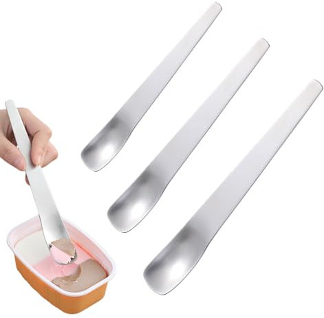 Set di 3 palette in acciaio inox per gelato, anguria, gelato, dessert, lavabili in lavastoviglie (S, M, L)