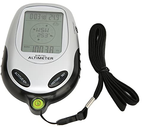 Tyenaza quadrante elettronico Multifunzionale altimetro LCD Digitale Bussola barometro previsioni Meteo Orologio Calendario con retroilluminazione