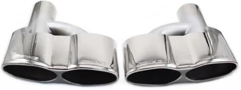Auspuffblende Auto Für Benz W221 S300 S350 S65 S500 S600 Für AMG 60-mm-Auspuffendrohr Silber 1 Paar Edelstahl(Silber)