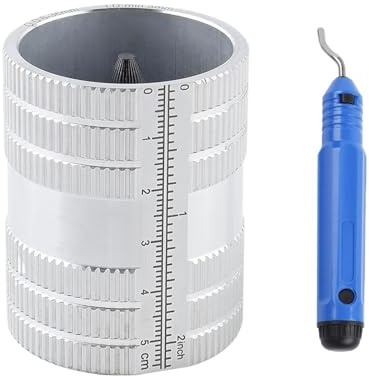 Utensile for smussatura tubi da 1/4 a 1-3/8 Sbavatore professionale for interni/esterni for sbavatura di in PVC Rame Alluminio Acciaio(SET-Deburring Tool)
