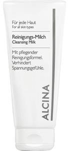 ALCINA Reinigungs-Milch - 1 x 150 ml - Jede Haut - Sanfte und milde Gesichtsreinigung für empfindliche, trockene Haut - Mit wertvollem Traubenkernöl