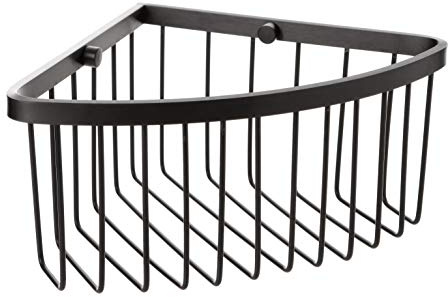 Tatay Estanteria Ducha Esquina Aluminio | Incluye Tornillos | Compatible Sistema Sin Taladro (Quick Fix) | Resistencia Humedad | Moderno | Fácil Drenaje | 20 x 11,5 x 20 cm - Modelo Aluminium - Negro