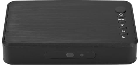 Reproductor Multimedia USB de Audio y Video, Adaptador de Corriente Mando a Distancia por Infrarrojos Cable AV, HDMI 1080P HD Reproductor Multimedia Inteligente con Compatibilidad Fuerte(Plug EU.)