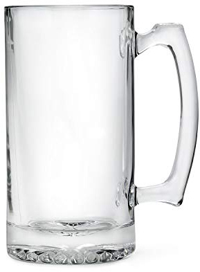 WEDDINGSTAR Personalized Large 25oz Glass Beer Mug Gift Custom Engraved Monogram (Non Customizable)