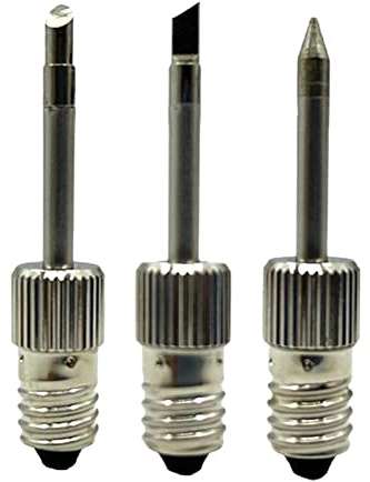 Sharplace 3 Stück E10 Lötspitzen Set Für USB & Kabellose Lötgeräte, Stil C | Austauschbare Elektronische Lötkolbenspitzen aus Stahl, Korrosionsbeständig, Einschmelzhilfe für Lötstationen, Schweißgeräte