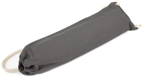 Lotuscrafts Yogatasche Nandi aus Bio-Baumwolle - Fair & Ökologisch hergestellt - Yogamattentasche 78cm groß - Tasche für Yogamatten & Yoga-Zubehör - Farbe Anthracit