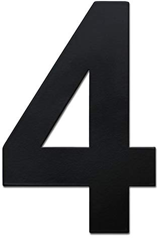 nanlyiau muméro de maison numéro maison noir matt inoxydable flottant 4in4 | Haute 10,2cm pour porte boîte aux lettres extérieur acier résistant à la corrosion inoxydable