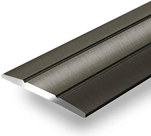 casa pura Übergangsprofil selbstklebend Übergangsleiste aus Alu für Boden, türschwellen Leiste, Übergangsschiene, Höhenausgleich, Abschlussleiste, Türleiste Bronze 1 Stück, 90 cm Länge Firm