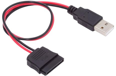 CY Cavo di alimentazione da USB singolo a SATA a 15 pin DC 5 V per SATA HDD SSD Disk Driver 5 V 2 A Max