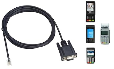 Ventalia Cable de enlace de caja RJ45 DB9, RS232 entre una terminal de pago Verifone y una caja registradora para la serie V200, V400, V240, VX675, VX520, VX 570, VX680