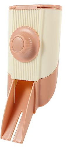 BESPORTBLE Small Pet Feeder Hanging Food Dispenser Bunny Feeder Hamster Cage Accessory Coral Pink Convenient Feeding Tool for Guinea Pig Rabbit Puppy