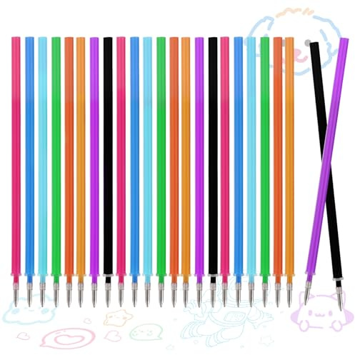 24 Stück Radierbare Nachfüllminen 0,7 mm | 8 Farben, Je 3 Stück, 13 cm Länge, Passend Für Radierbare Gelstifte Von Legami, Für Schule, Büro Und Kreatives Schreiben