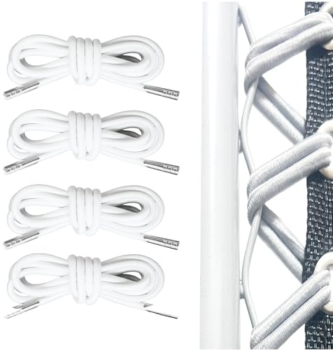 FortuneGlobe 4 Pièces Corde Remplacement éLastiques，Fauteuil Transat Jardin Exterieur，Fauteuil Jardin Exterieur，Chaise Longue (White)