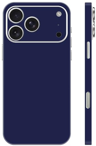 Solid Color Skin Wrap Compatible with iPhone 17 Pro Max (Dark Blue)