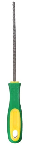 sourcing map Lima de escofina de madera de 6 pulgadas de acero de corte redondo, lima de mano multifuncional con mango de plástico para carpintería, afilar madera y metal