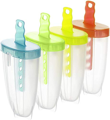 Rotho Wave 4er-Set Eisform für Eis am Stiel, Kunststoff (PP) BPA-frei, mehrfarbig, 14,5 x 6,0 x 12,0 cm