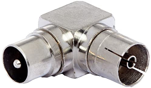 Cablepelado Adaptateur d'antenne coaxial mâle-femelle en angle droit