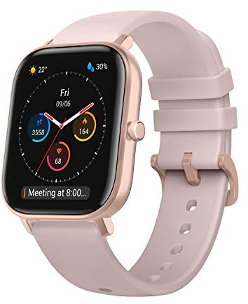 Amazfit , GTS Reloj Smartwactch Deportivo 14 Días Batería GPS Glonass Sensor Seguimiento Biol Unisex Adulto, Rosa (Pink), 12.6 X 12.4 X 6 Cm