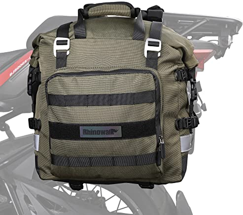 Rhinowalk Motorrad Satteltasche 20L Wasserdicht Motor Seitentasche Gepäcktasche Hecktasche Hinterradtasche (Grün)