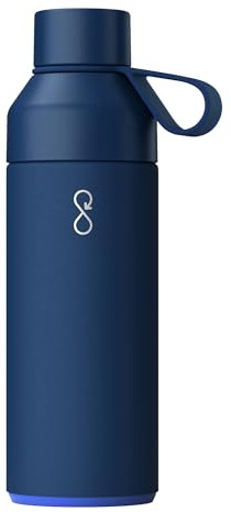 Ocean Bottle Wiederverwendbare Trinkflasche aus recyceltem Edelstahl, umweltfreundlich und wiederverwendbar, Ozeanblau, 1 l