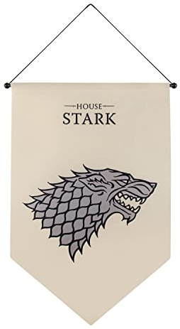 Cinereplicas Game of Thrones - Stark banderola de pared 100 * 55cm - Licencia Oficial
