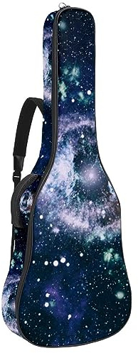 Eslifey Akustikgitarre Tasche Bunte Schmetterling Muster Verstellbarer Schultergurt Gitarre Fall Gig Bag 40 41 42 Zoll, Farbe 4, 42.9x16.9x4.7 in