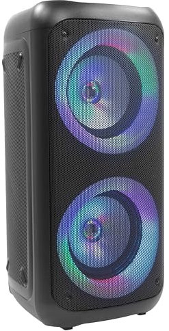 BoomTone DJ Traveler 400 Enceinte sur Batterie, idéale pour Les DJ Mobiles et Les fêtes privées, Bluetooth, lumière intégrée, USB/SD, Poignée de Transport télescopique.