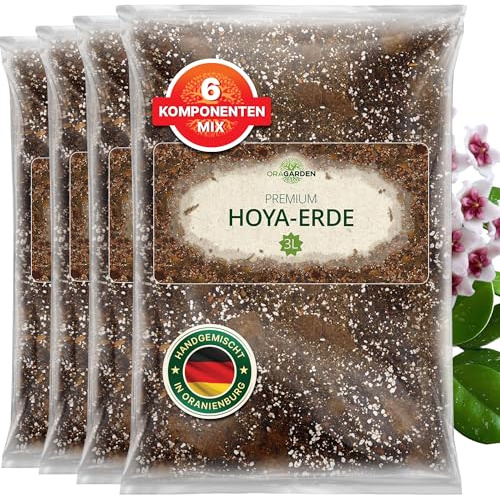 ORAGARDEN Hoya Erde für Zimmerpflanzen und Garten - 12L Hoya Substrat für Pflanzen, Palmen, Blumen - 6 Komponenten Blumenerde