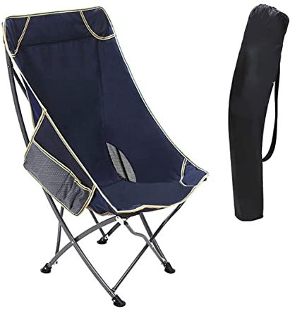 Campingstuhl Klappstuhl Ultraleichter Klappbarer Campingstuhl Mit Rückenlehne, Freizeit-Strandsitz Mit Externer Hängetasche Aus Mesh, Tragbarer Rucksackstuhl Strandstuhl Camping Stuhl ( Color : A )