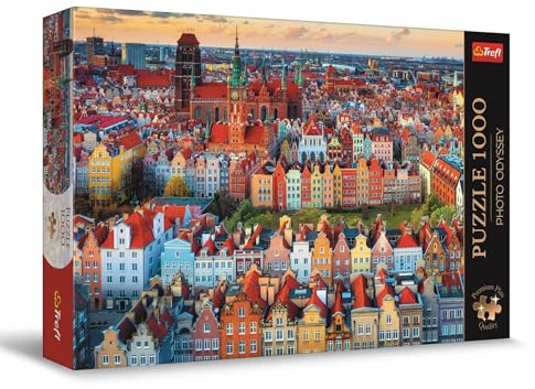 Trefl - Puzzle 1000 Teile, Blick auf Danzig, Polen,Premium Plus