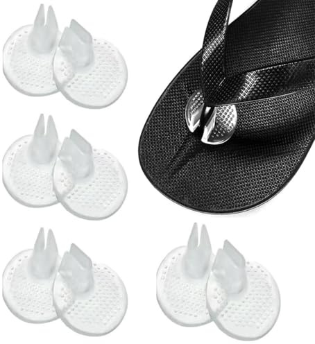 4 Pairs Silicone Thong Sandal Toe Protectors,Soft Flip Flop Gel Cushions Pad,Toe Guards Cushions,Front pad of flip Flops, Toe Protectors Pads,Gel Toe Posts Cushion for Men Women