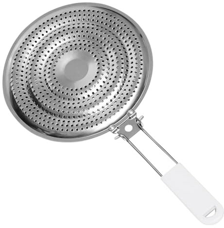Diffuseur de chaleur, réducteur de flamme, diffuseur de chaleur en acier inoxydable pour cuisinière à gaz et électrique, compatibilité avec plaque de cuisson à induction, pare-flamme pour cuisson au