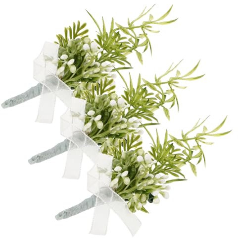 TINEASUR 3stücke Teiliges Hochzeits-boutonniere Romantische Für Bräutigame Und Trauzeugen Corsage Für Hochzeitsfeiern Und Zeremonien Für Verschiedene Anlässe