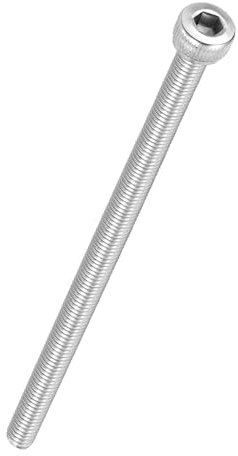 Kozelo 25pcs Tornillos de Cabeza Hexagonal - [M4-0.7 x 80mm] Acero Inoxidable 304 Totalmente Roscado Allen Tornillo para Motor Eléctrico Ventilador Impresión 3D Reparación, Plateado