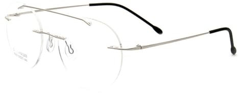 ETETGVG Randlose Brille für Männer und Frauen, übergroße Brillengestelle, 9, Einheitsgröße