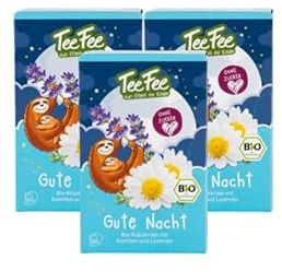TeeFee - Gute Nacht Bio Kräutertee mit Kamille Kindertee | 3 x 30g