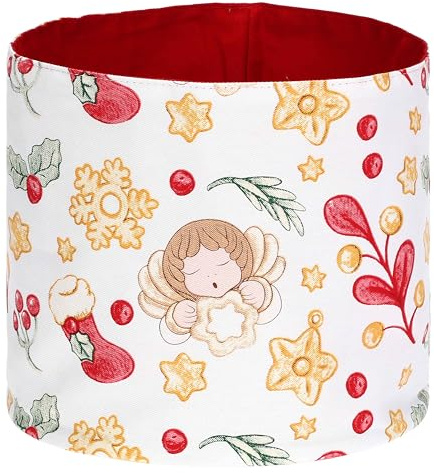 THUN, Set Tagliere con Sacchetto Porta Pane in Legno, Collezione Sorprese di Natale, Set per Casa e Cucina, Idea Regalo per Natale, Tagliere 35x25x1,5 cm, Portapane 20x18 cm