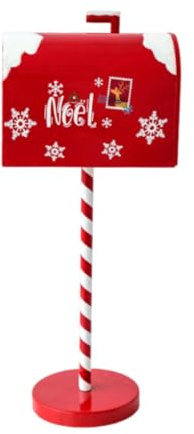 Amagogo Estatua de buzón de Navidad, buzón Decorativo de Navidad, decoración de jardín, Figura de buzón de Metal Creativa para Mesa de Fiesta, habitación, Style B
