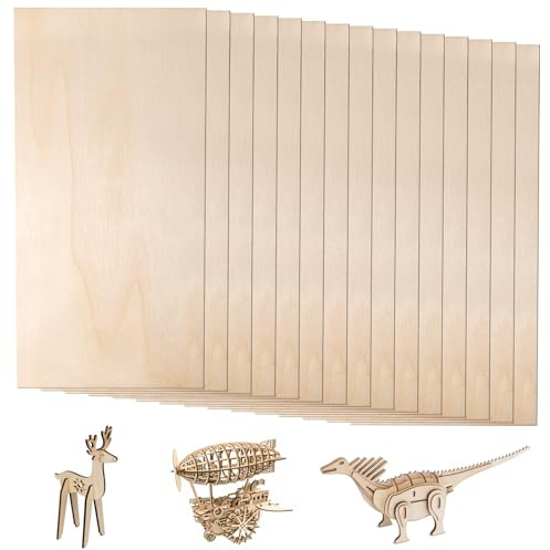 15 Pezzi Fogli Di Legno Di Balsa 200 X 100 X 2mm Pannelli Legno, Compensato 2mm, Pannello Di Legno, Legno Balsa,Compensato Pirografia per Artigianato Fai Da Te Fatto a Mano Modello Navi Barca Casa