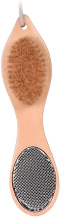 DECOMELODY Pediküre-feile Holz Doppelseitige Fußpflege-tool Hornhautentferner Fußschrubber Fußfeile Bimsstein Stein Pinsel Peeling Datei