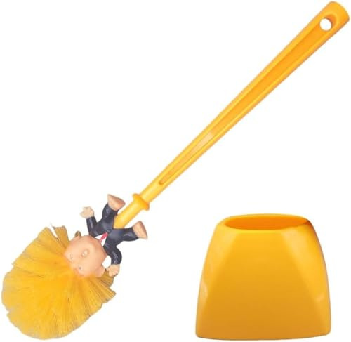 Spazzola da Toilette Divertente Donald Trump: Spazzola per Pulizia del Gabinetto con Supporto, Regali Originali e Novità, per rendere il WC fantastico di nuovo, scrubber creativo per il bagno,