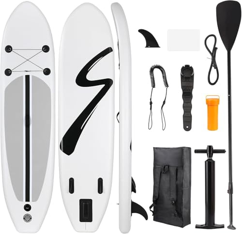 Stand Up Paddling Board 305cm Adults SUP Aufblasbares Stand Up Paddle mit Allem Zubehör, für Aller Fähigkeitsniveaus, 200kg Tragkraft für 2 Personen