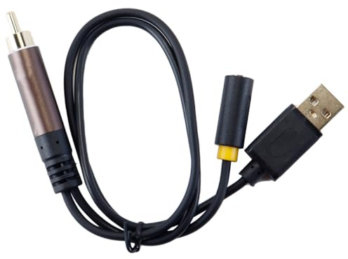Hoite Adaptateur audio numérique coaxial S/PDIF RCA vers AUX femelle 3,5 mm avec interface USB, câble stéréo pour téléviseur, Blu-ray, DVD, décodeurs, amplificateurs de haut-parleurs