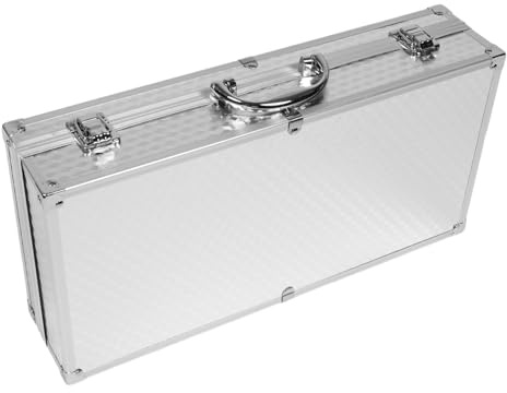 Sosoport Tragbarer Aluminium Mikrofonkoffer mit Griff Stoßdämpfender Schaumstoff Multifunktionale Aufbewahrung Kompatibel für Ktv Mikrofone Robustes Transportcase für Live Events und Partys