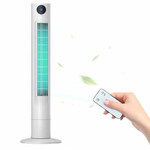 PPLDABNK Ventilatore a torre portatile con telecomando, 3 velocità, timer da 12 ore, alimentazione dell'aria grandangolare a 90°, display digitale intelligente, silenzioso,90cm