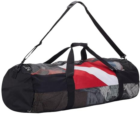 Borsa Per Immersione In Rete - Borsa A Maglie Subacquee, Snorkeling Maglie, Tote Della Spiaggia, Sacchetto Di Trasporto Impermeabile Grande Capacità Con Cerniera | Presentazione Rapida Ingranaggi Secc